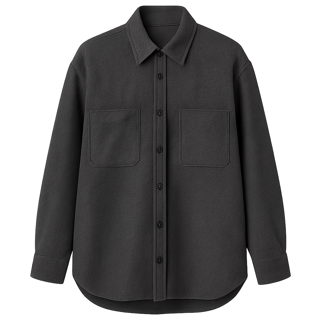 Charcoal Wool Shirt - Kenvoire Shirts