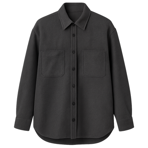 Charcoal Wool Shirt - Kenvoire Shirts