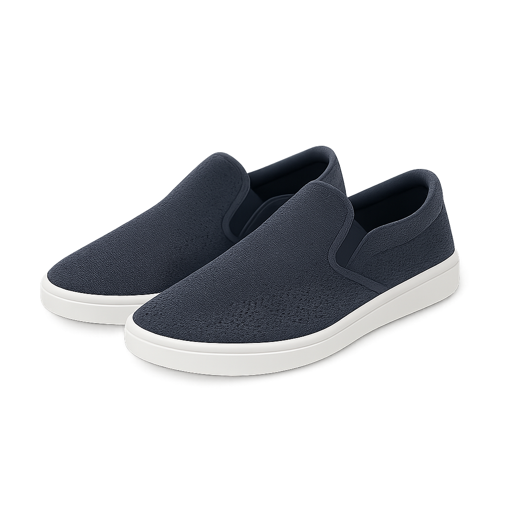 Navy Mesh Slip-Ons - Kenvoire Shoes