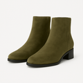 Olive Suede Boots - Kenvoire Shoes