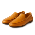 Turmeric Leather Loafers - Kenvoire Shoes
